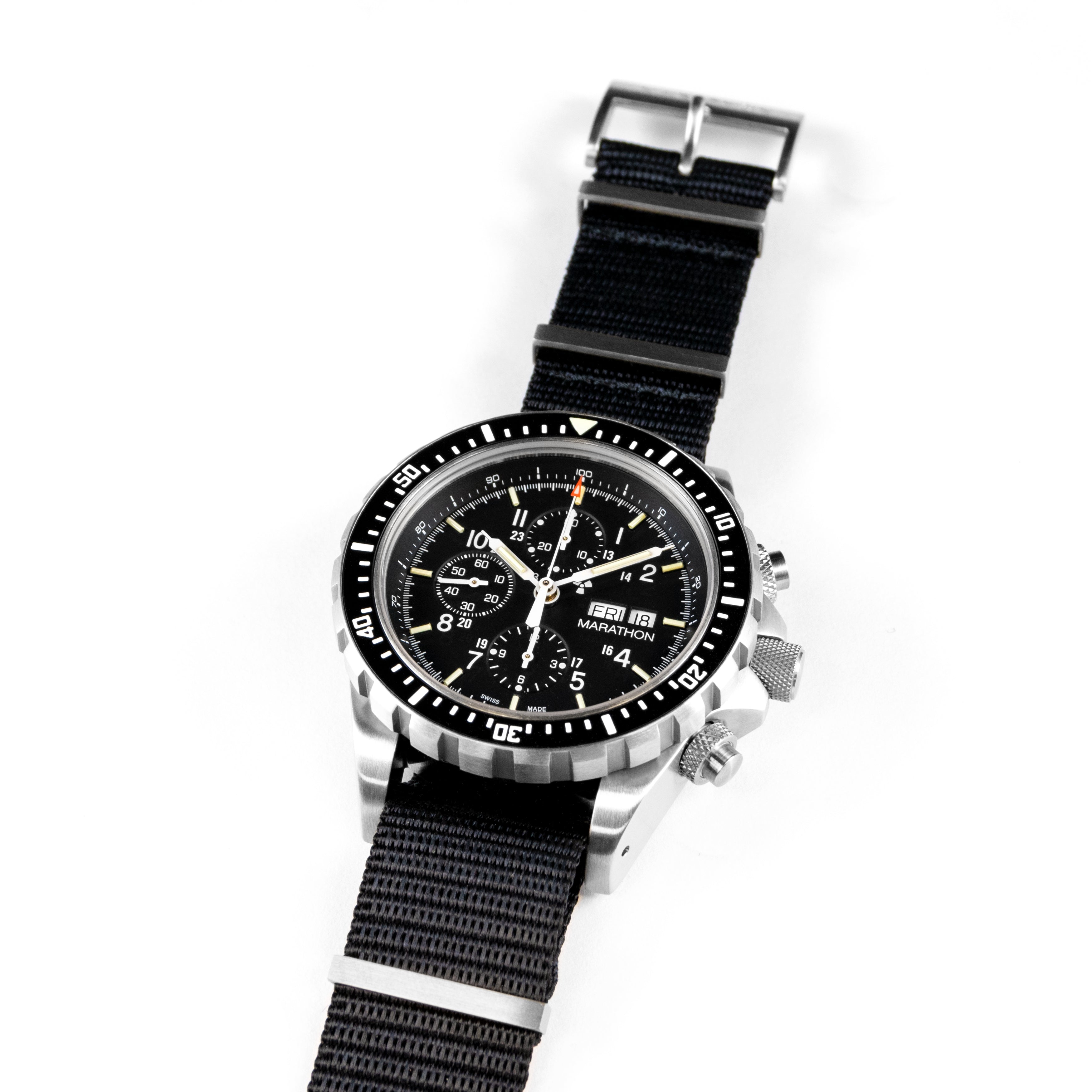 46mm Jumbo Diver/Pilot's Automatic Chronograph (CSAR) – Marathon Watch