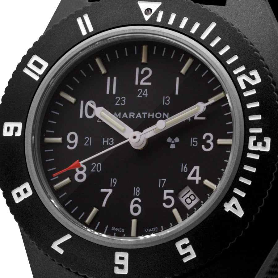 Black Pilot's Navigator with Date - No Government Markings - 41mm - marathonwatch