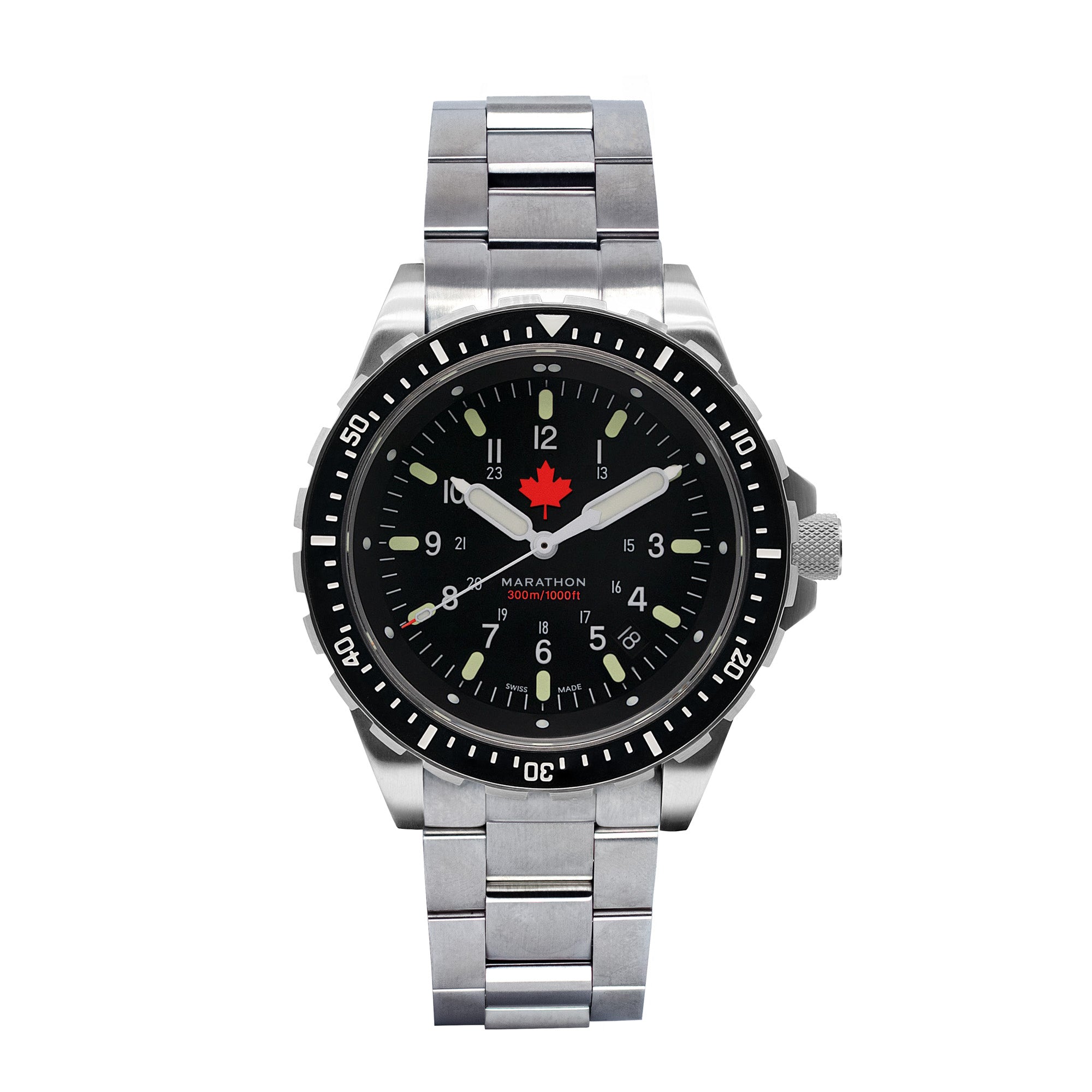 46mm Red Maple Jumbo Diver's Quartz (JSAR) – Marathon Watch