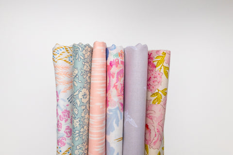 May 6pc fat quarter bundle by weave and woven | Monthly Fabric Subscription Bundle 