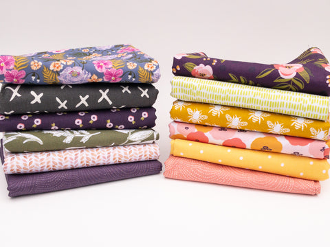 12 Pc Fat Quarter Bundle by Weave and Woven | Monthly Fabric Subscription Bundle 