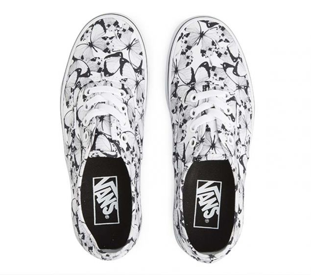 black and white butterfly vans