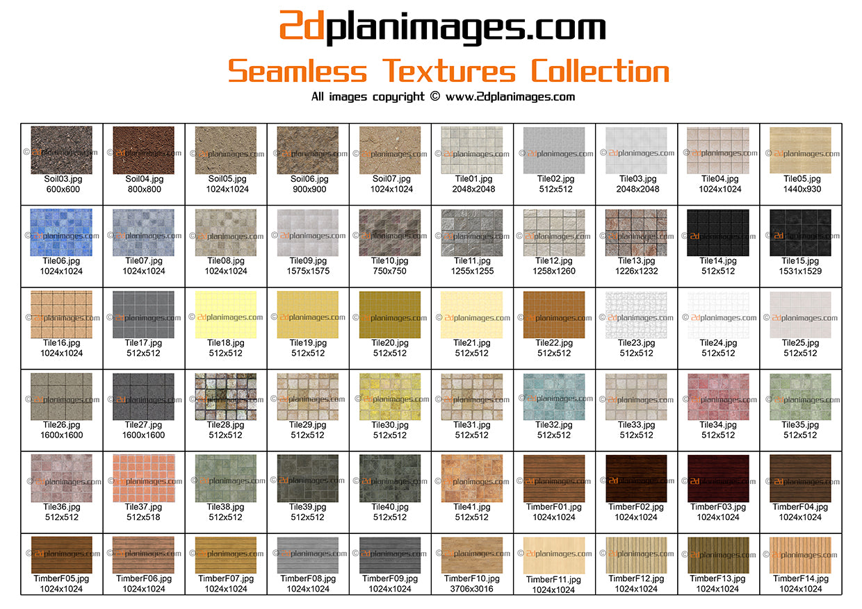 Seamless Textures Collection 2D Plan Images Floor Plan