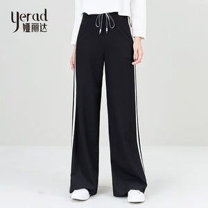 palazzo pants with side stripe