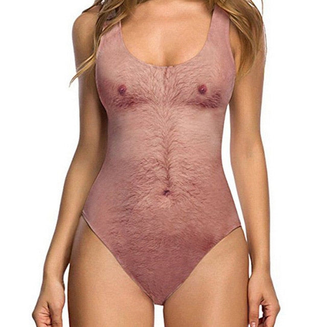 one piece swimsuit man body