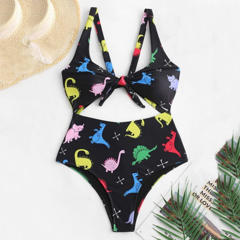 girls dinosaur swimming costume