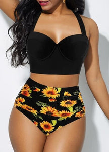 plus size sunflower bikini