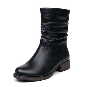 flat high ankle boots