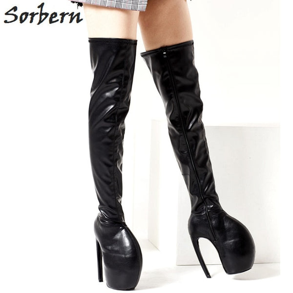 belted thigh high boots plus size