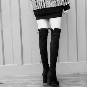 black thigh high boots outfits