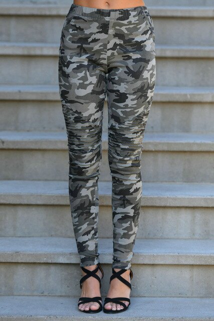 high waist camo joggers