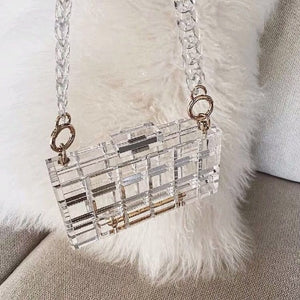 clear plastic clutch