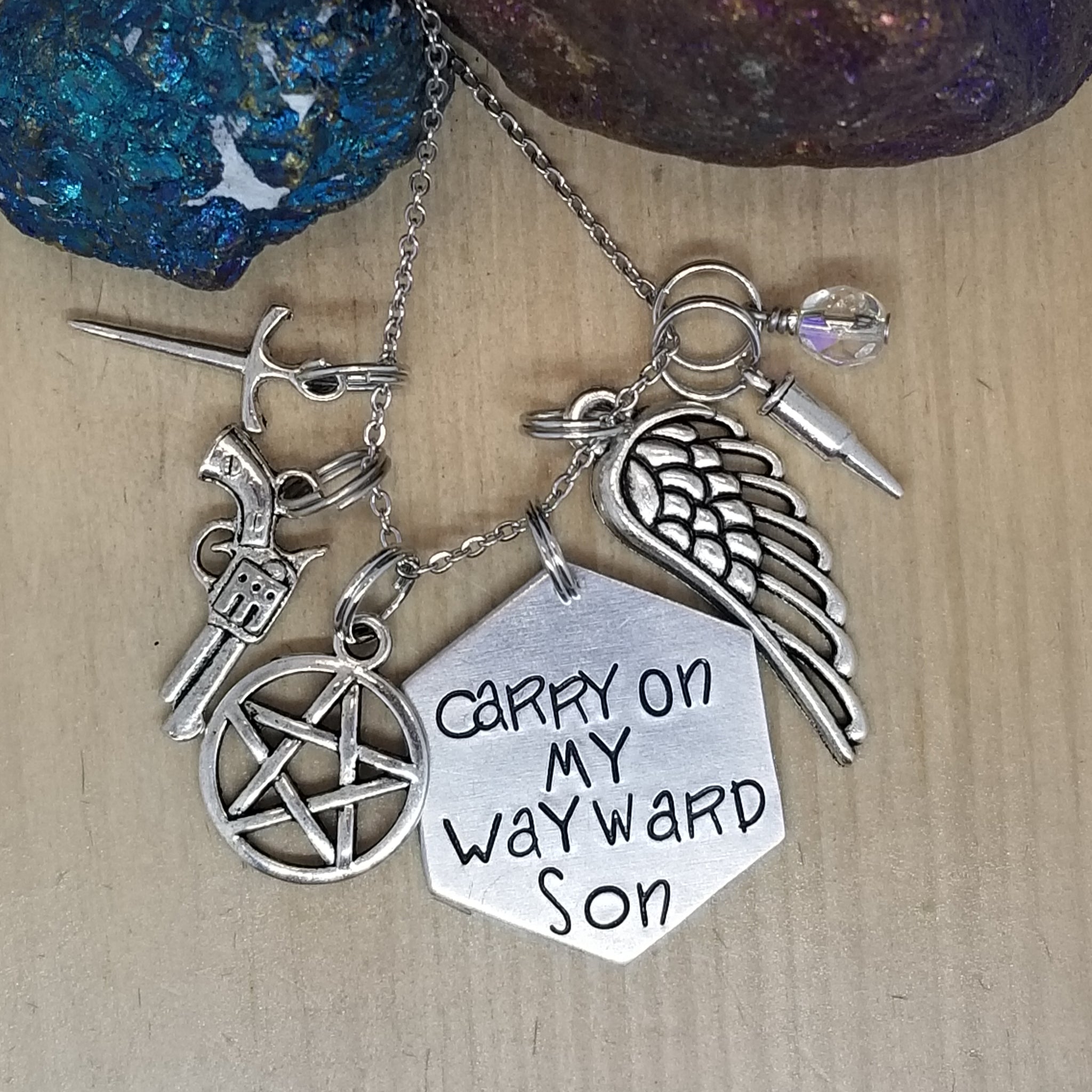 Carry On My Wayward Son Charm Necklace Sparkle Designs