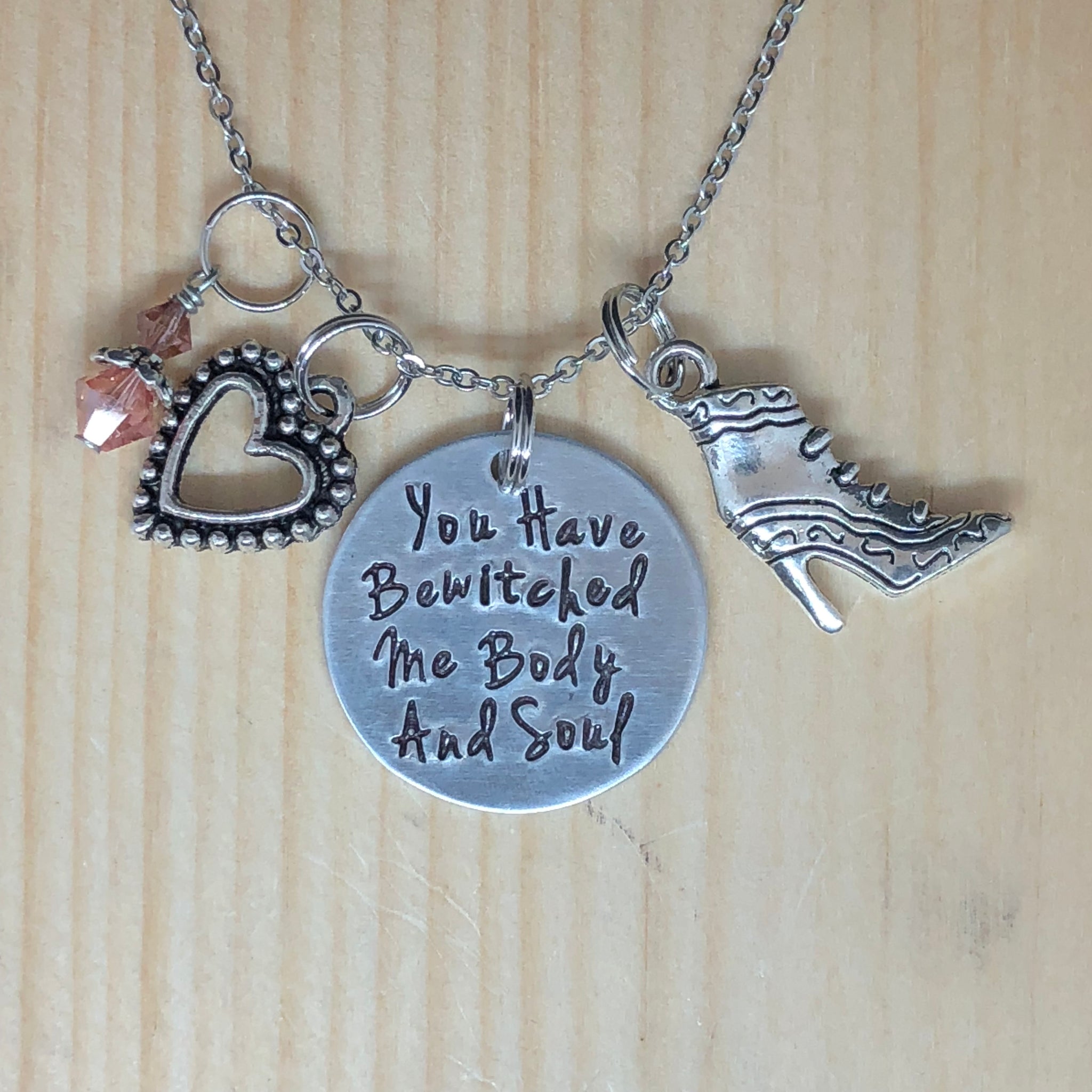 You Have Bewitched Me Body And Soul Charm Necklace Sparkle Designs