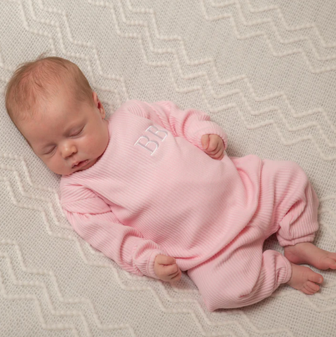 baby pink personalised clothing set