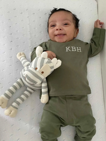 Baby boy green lounge clothing set