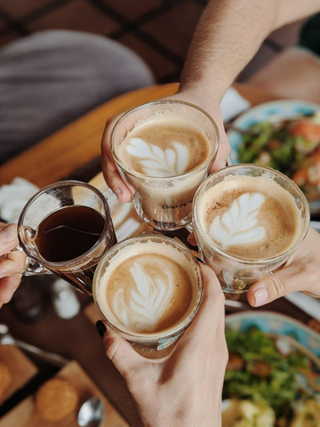 coffees on table