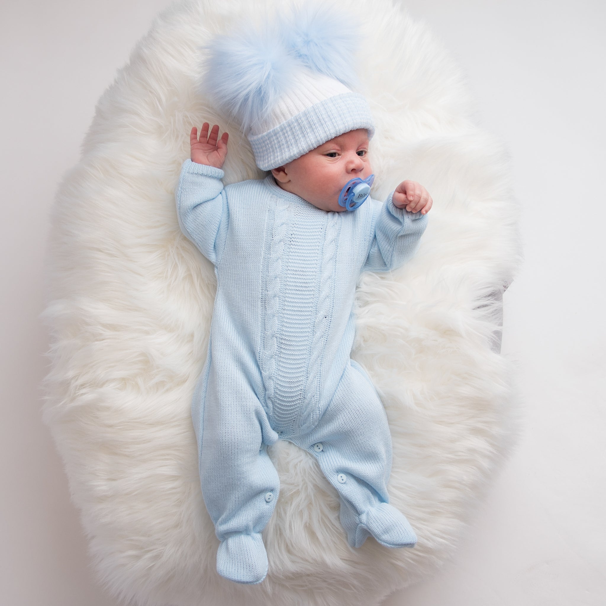 cable knit onesie baby