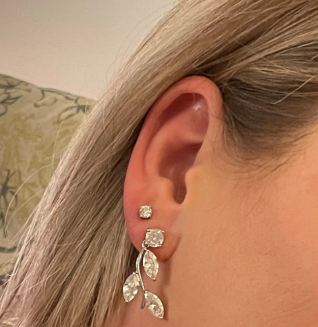leaf wedding earrings