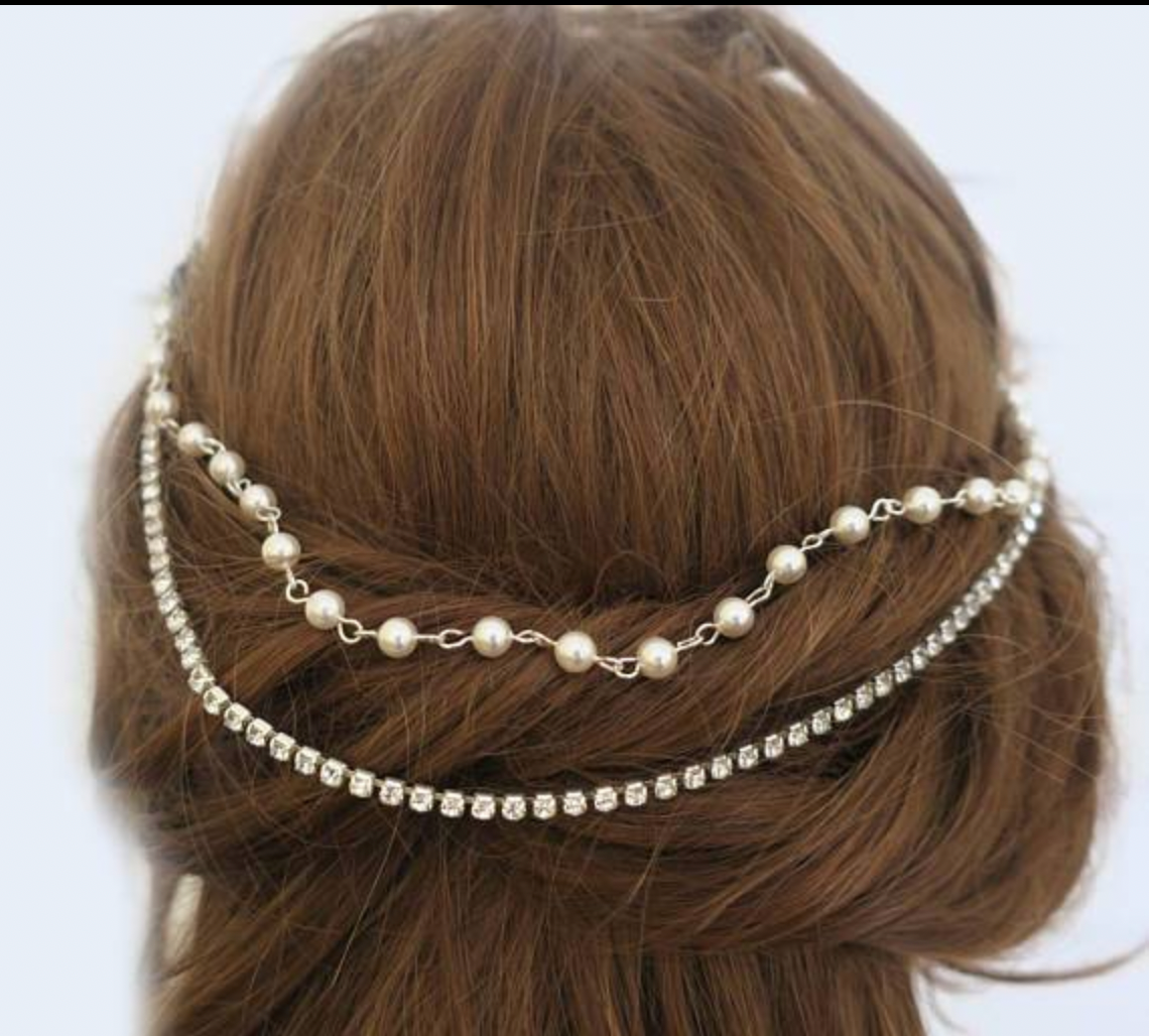 bridal headpiece pearl
