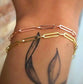Sterling silver paper link bracelet