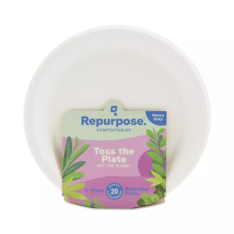 Package of repurpose compostable 9" plates