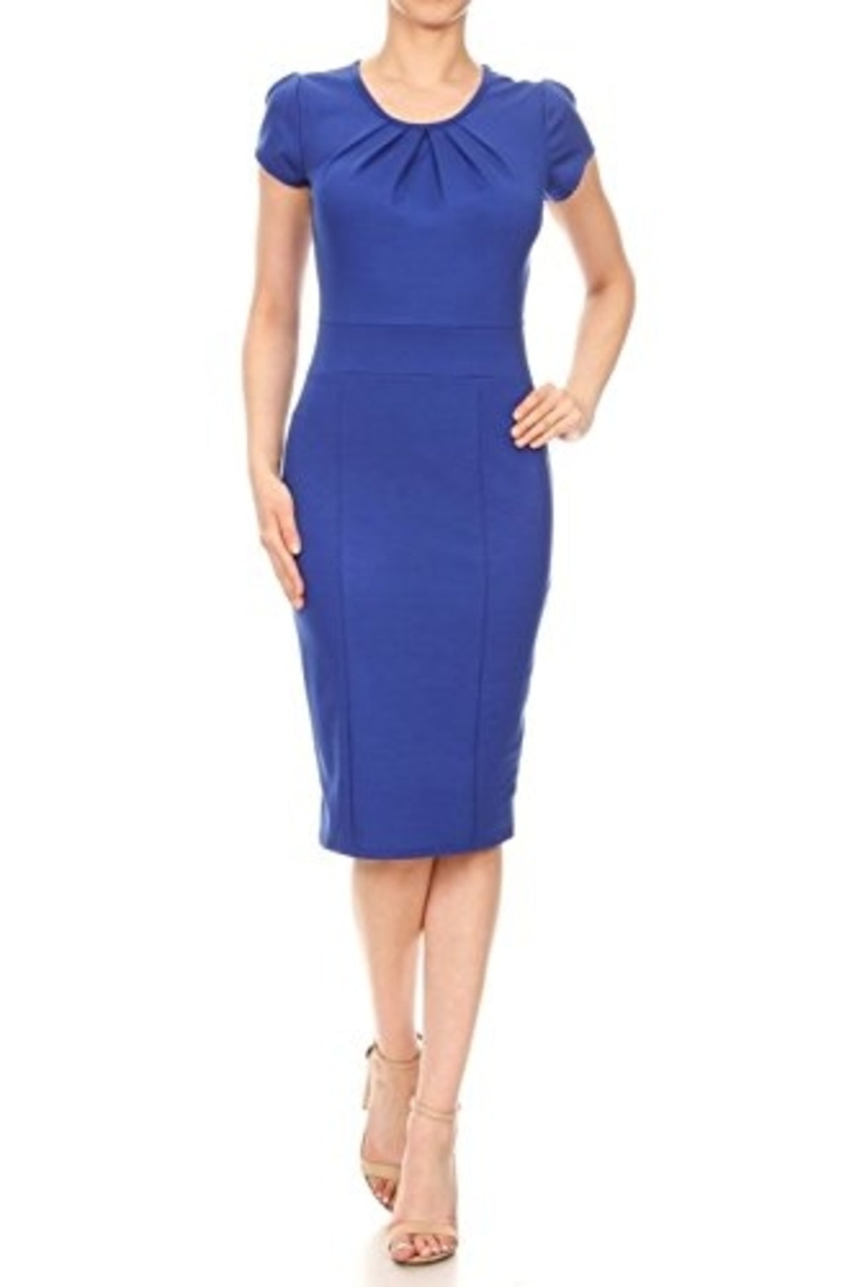 blue dress office wear