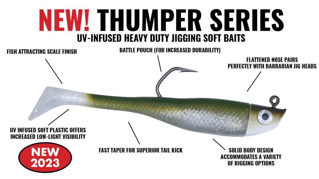 Hogy Protail Thumper Swimbait Paddletail Technical Information