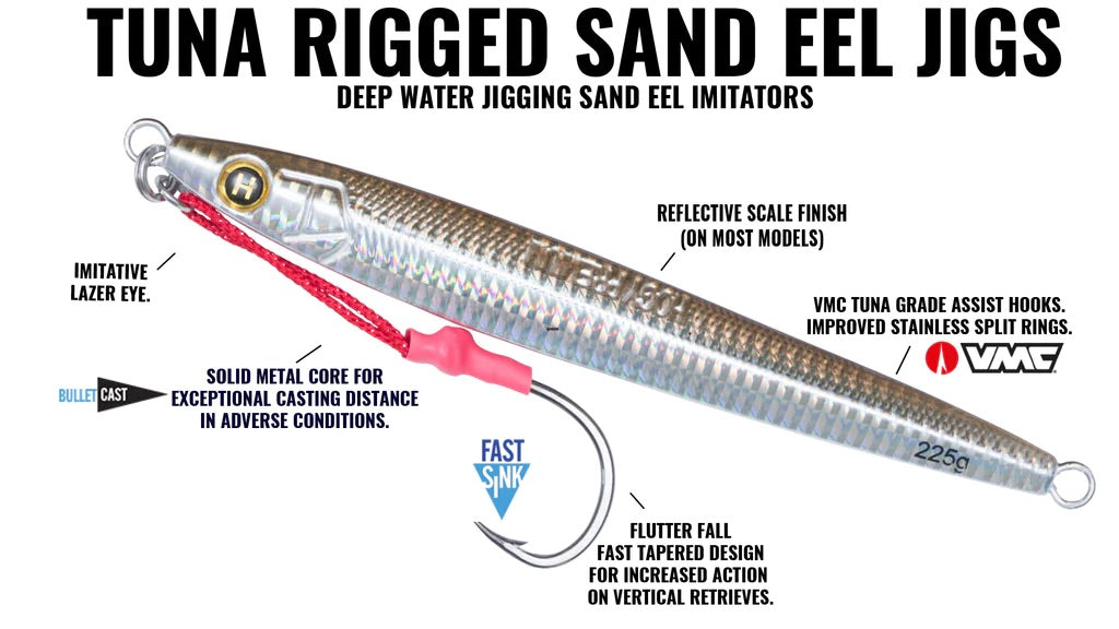 Hogy Tuna Rigged Sandeel Jigs Technical Information