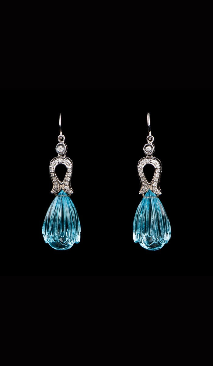 Blue Topaz Earrings BTE-301