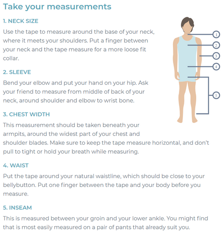 Men How to measure clothing size