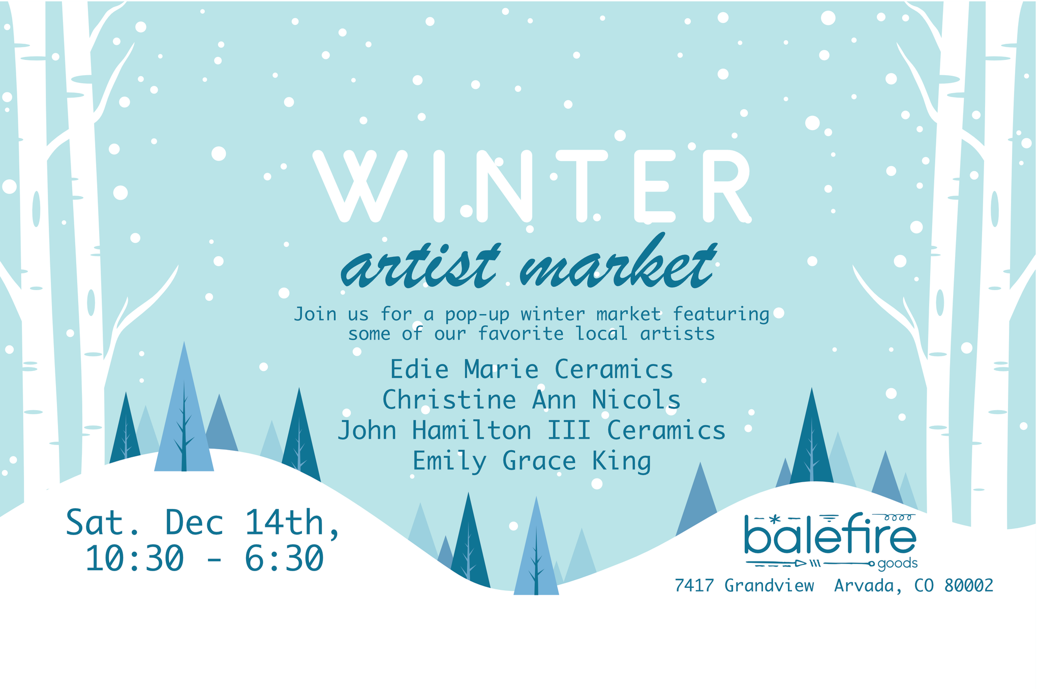 Dec 14th: Winter Artist Market