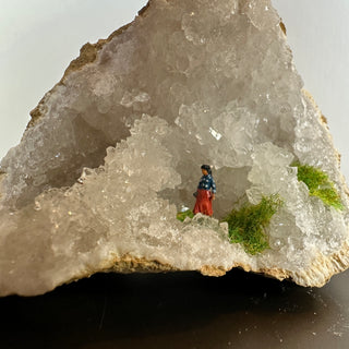 Mini Mossy Selenite Diorama - Hiker — Becky Wareing Steele