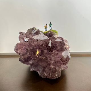 Mini Mossy Selenite Diorama - Hiker — Becky Wareing Steele