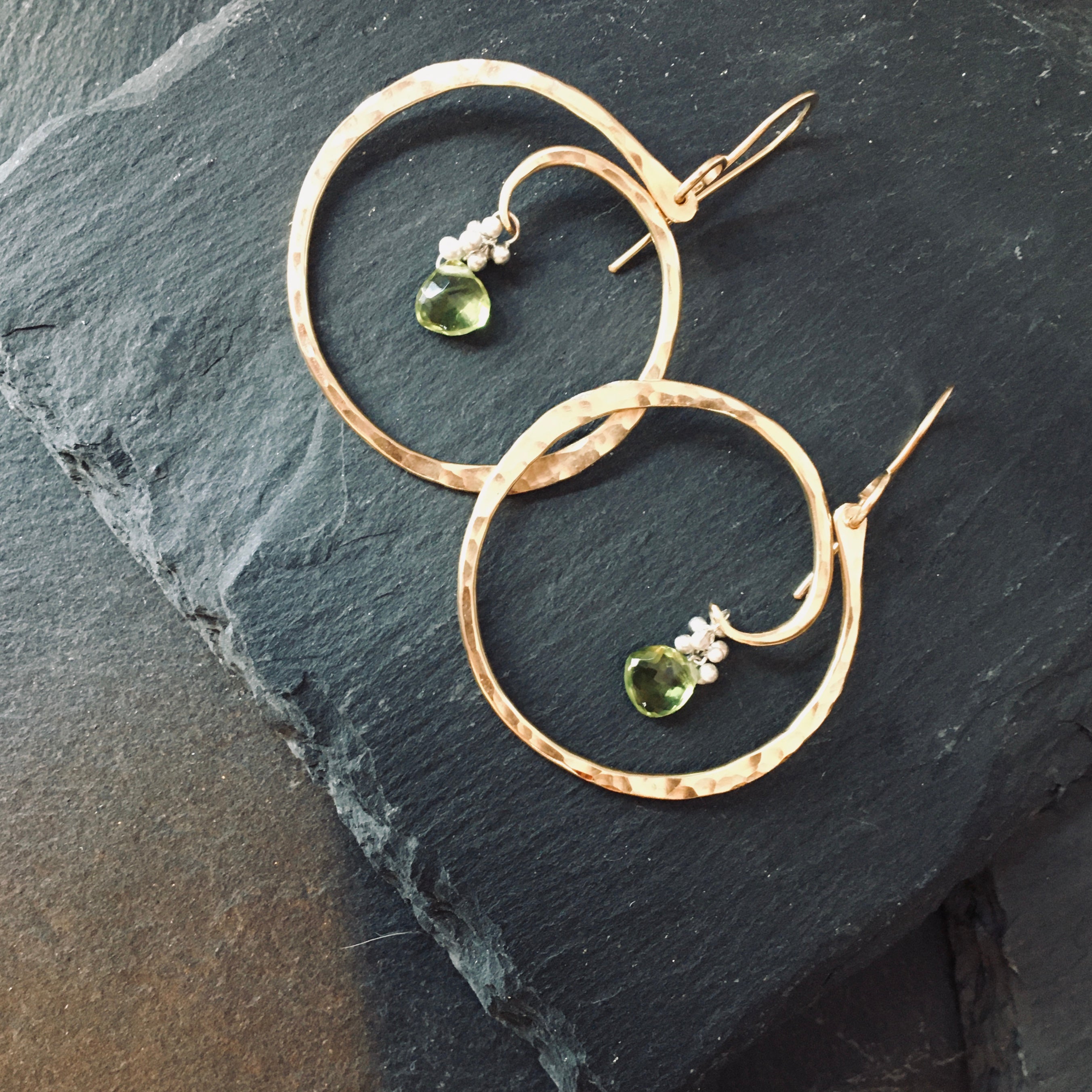 Circle of Life Earrings with Peridot- GF