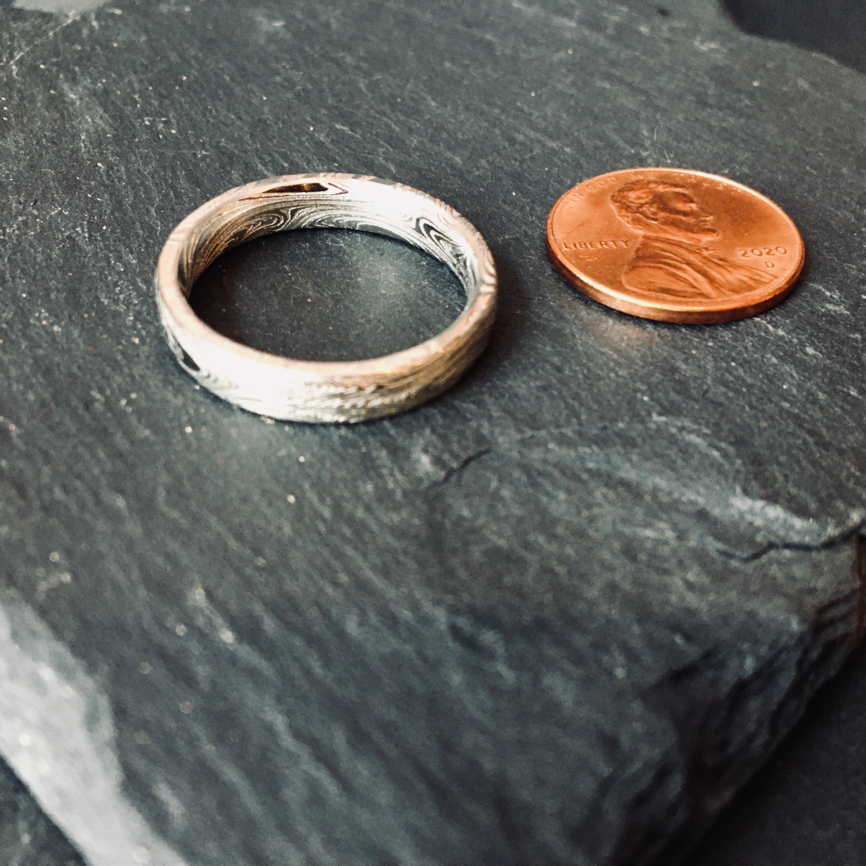 Damascus Steel Ring - Kona 4mm