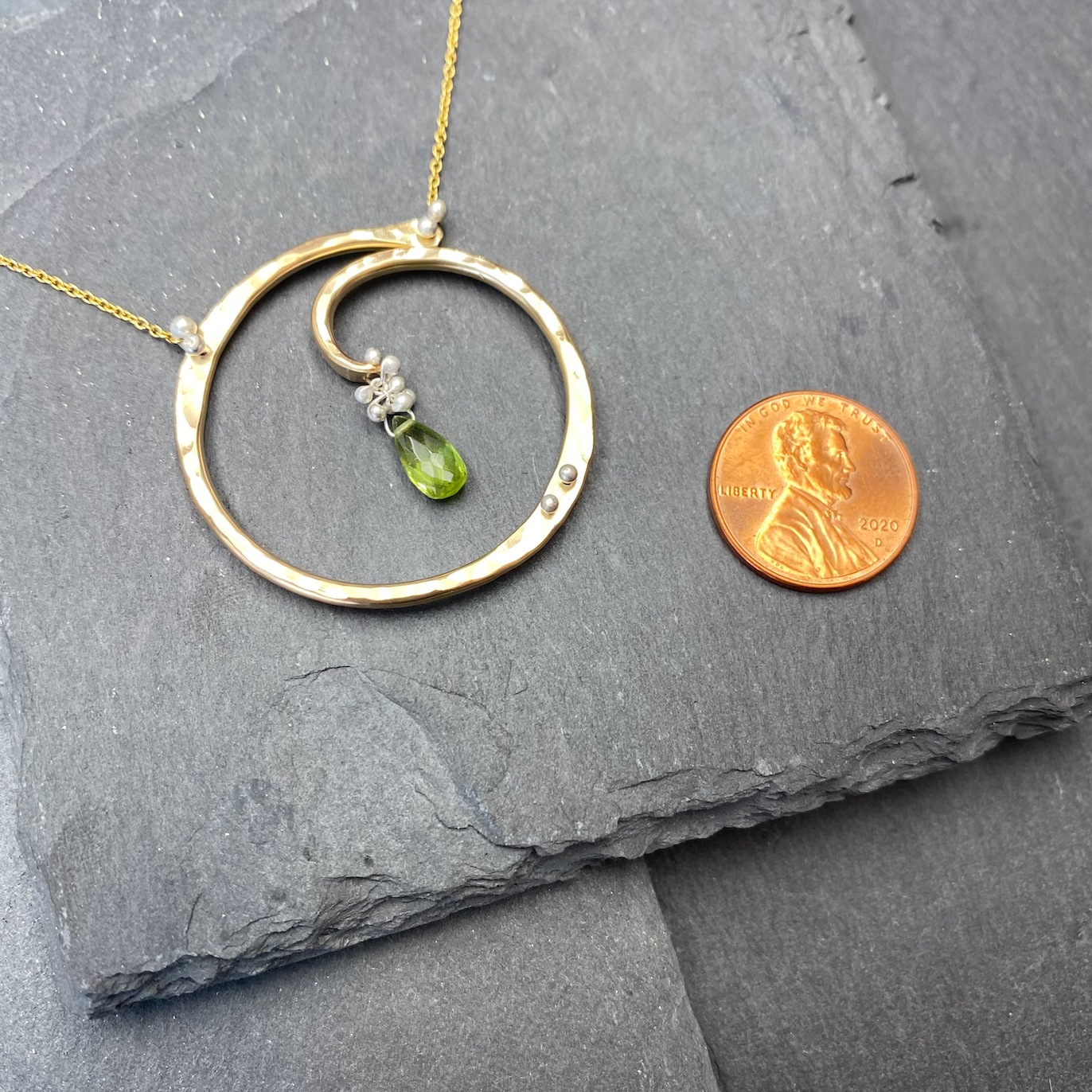 Peridot River of Life Necklace