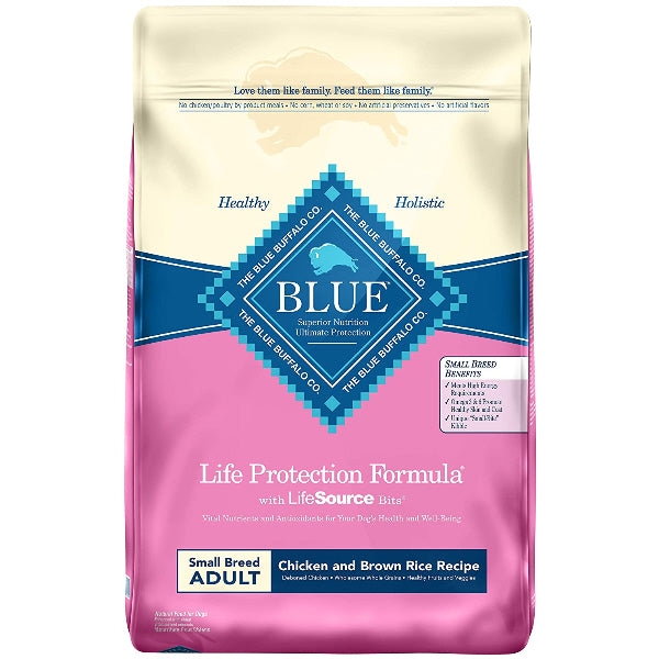 Photo 1 of Blue Buffalo Life Protection Formula Small Breed Adult Chicken & Brown Rice Recipe Dry Dog Food, 15-lb Bag NEW