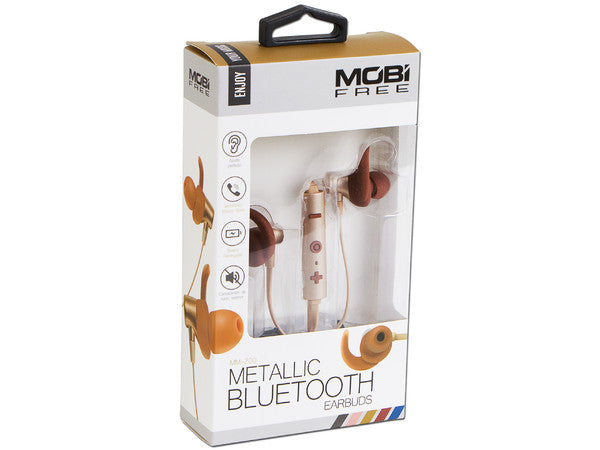 Mobifree Mb 0 Audifonos Bluetooth In Ear Con Microfono Cafe Claro Metal De Mobifree Ordena Com
