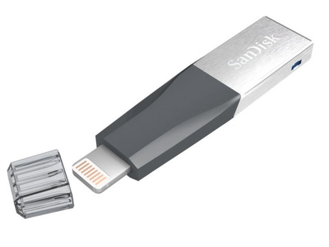San Disk I Xpand  Memoria Usb Mini, 128 Gb, Usb 3.0/Lightning, Gris/Plata - ordena-com.myshopify.com