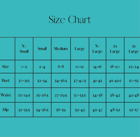Monae Size Chart