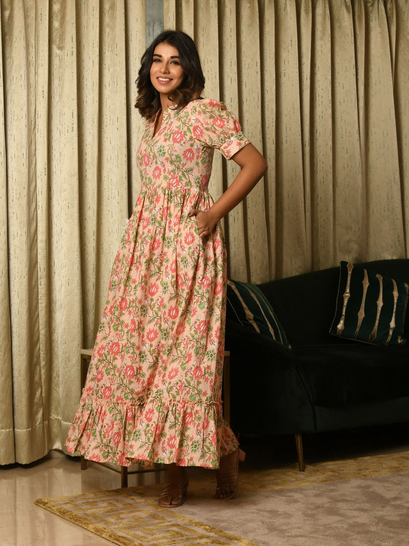 Floral Flared Dress – Navvi E Retail Private Limited