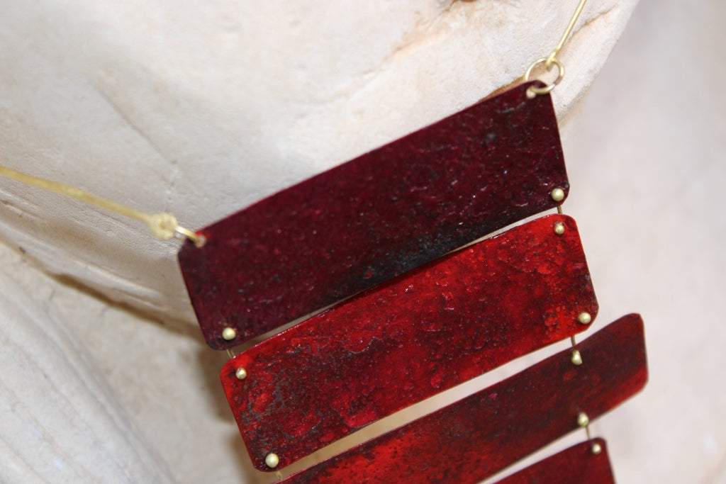 Silence Is So Accurate Necklace NO. 2 in Oxblood