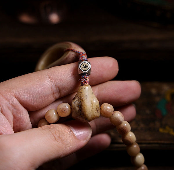 Meditation Mala Beads- Camel Bone