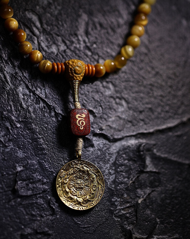 Jambhala Golden Obsidian Mala Beads