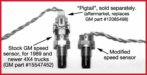 OEM GM speed sensor, Stealth Conversions