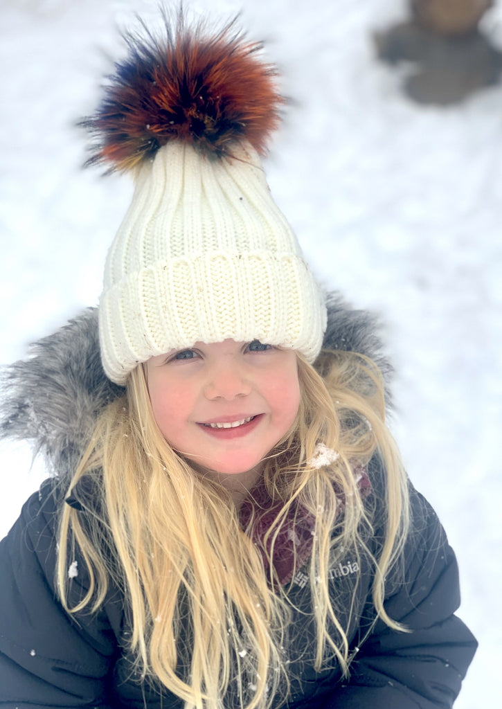 Angora/Wool Pom Hats