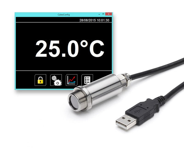 Micro Infrared Temperature Sensor and Transmitter with 4-20 mA Output and 6  Meters (20ft) Long Leads