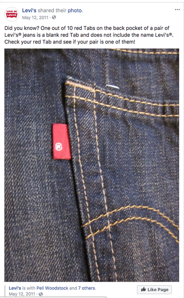 levis blank red tag