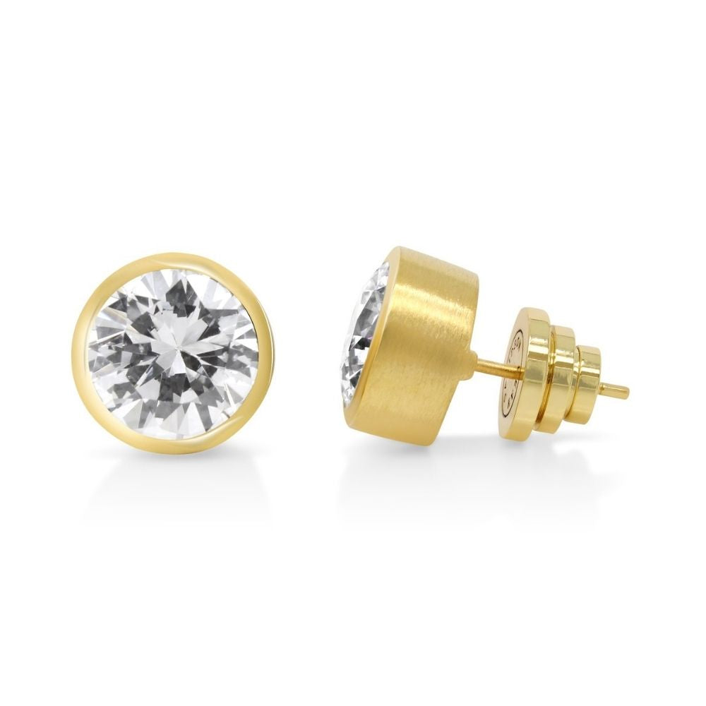Stellated Stud Diamond and 18k Gold Earring - John Brevard